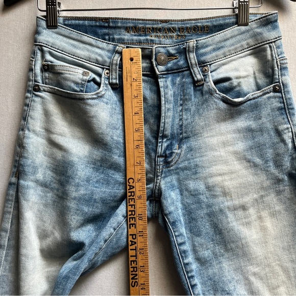American Eagle Outfitters Next Level Flex Blue Slim Straight Jeans Sz 28 - Picture 12 of 15
